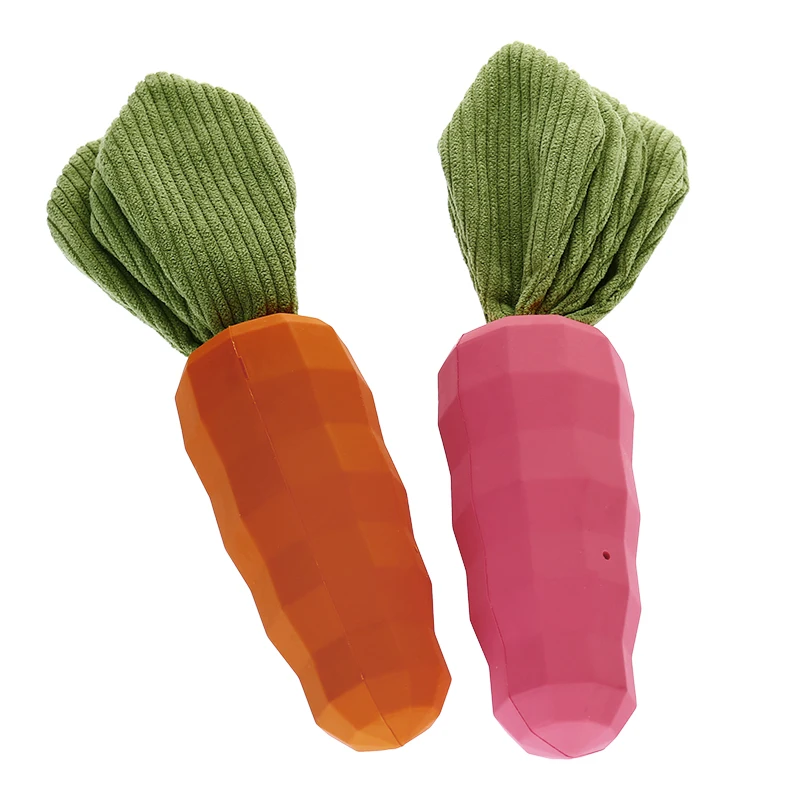 HOOPET Pet Chew ของเล่นกัดของเล่นสำหรับสุนัขขนาดเล็ก Puppy แครอทผ้าฝ้ายยางทำความสะอาดฟันของเล่นเสียงของเล่น - imagen 4