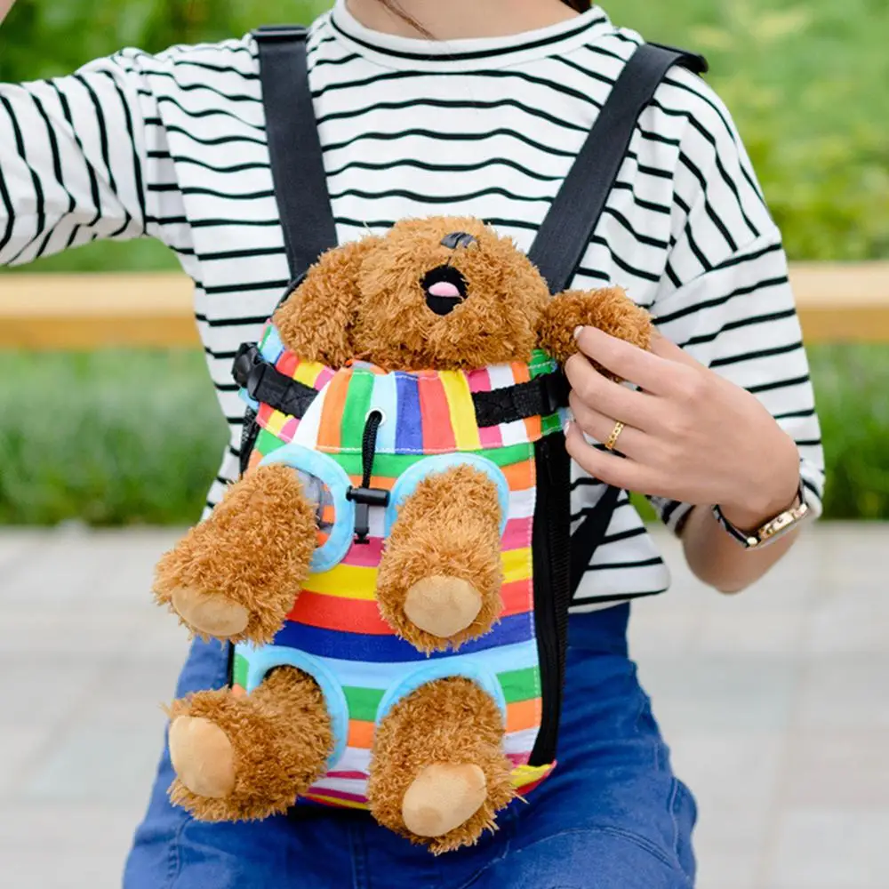 Mochila portátil de malla para transportar perros pequeños, bolso de hombro frontal para cachorros y gatos, con asa de hombro, para viajes al aire libre - imagen 4