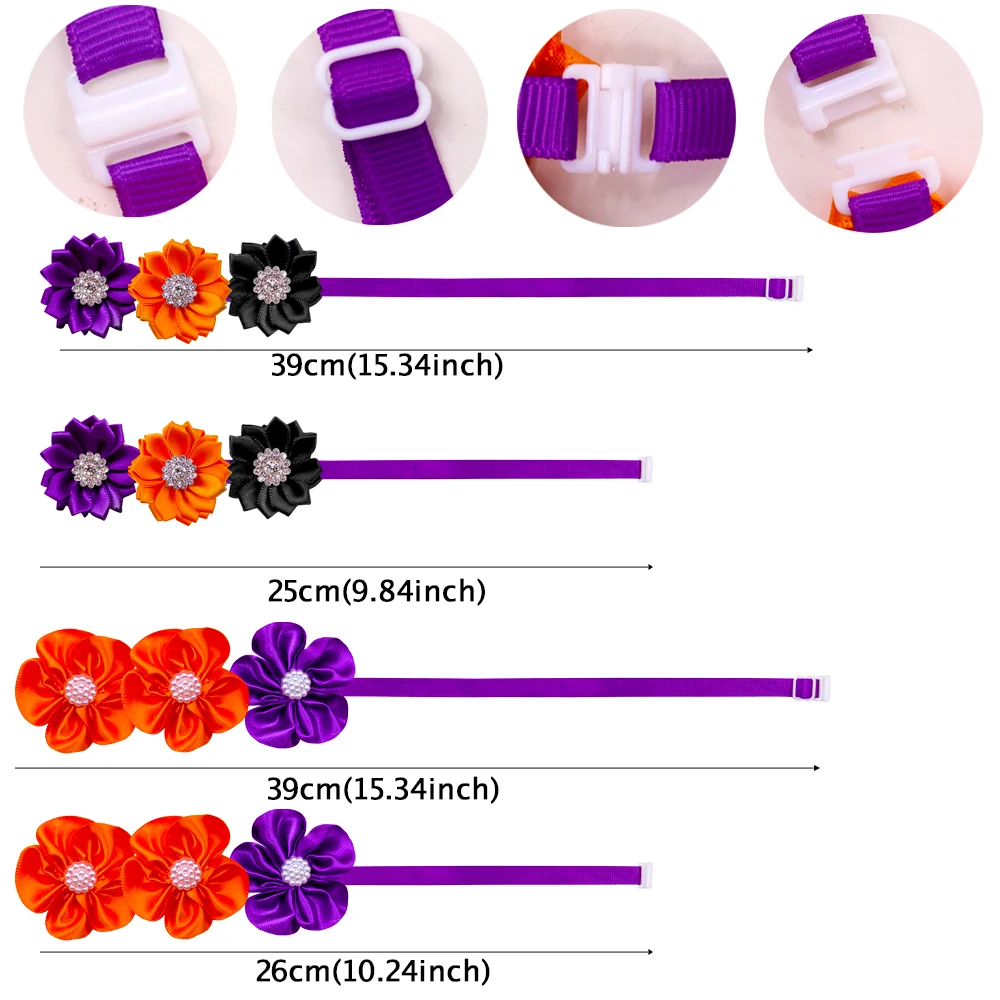 Pajarita Halloween Perros Flores - imagen 2