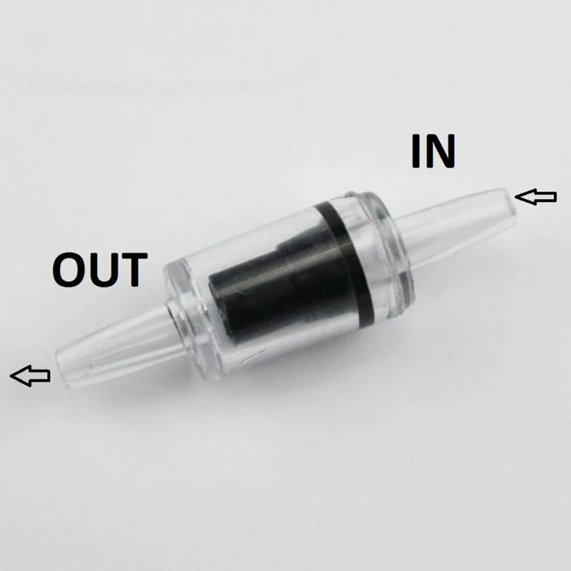 Bomba de aire para tanque de peces, válvula de retención transparente unidireccional, no retorno, Co2, aumento de oxígeno, accesorios para acuario, 10 unidades por lote - imagen 4