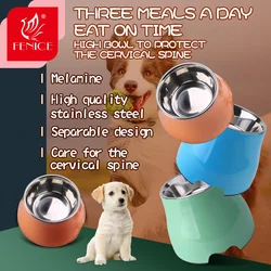 Comedero y bebedero acero inoxidable Fenice para perros y gatos