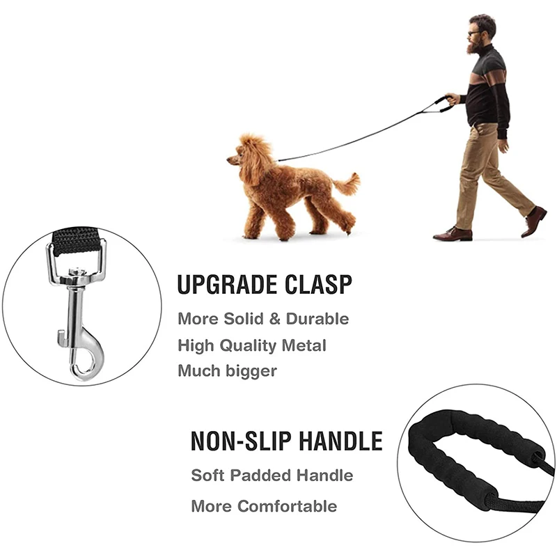 Benepaw-Correa de nailon duradera para perros, accesorio de entrenamiento con mango acolchado, largo y cómodo, de 1,5 m/1,8 m/3m/4,5 m/6m/9m/15m - imagen 2