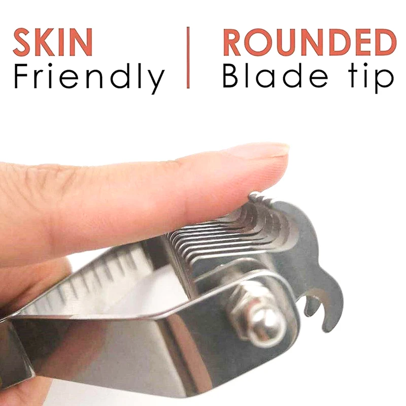 Benepaw-cepillo profesional para perro, rastrillo de Peine seguro para mascotas, elimina los nudos de la capa inferior, mango de madera, Goomer para cachorros - imagen 5