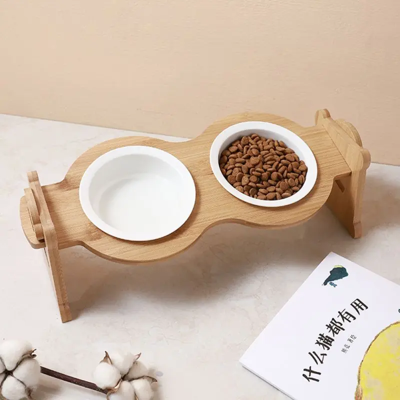 Cuencos elevados para gatos y perros con soporte, comida para mascotas y alimentador de platos de agua, productos para mascotas