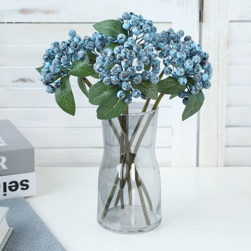 Flores artificiales de espuma para decoración del hogar, rama de frutas y bayas falsas de 30cm, 1 rama, accesorios de decoración - imagen 3