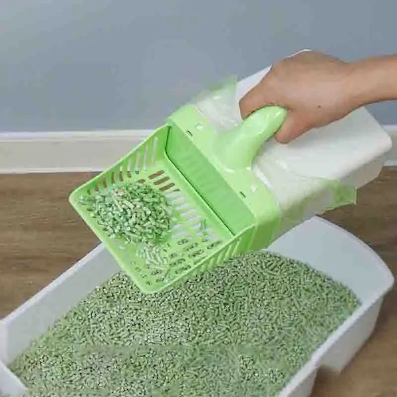 Herramientas de limpieza, suministros de Color, pala para gatos de gran capacidad, diseño hueco tallado, limpieza de patatas fritas, pala, cuchara para arena, filtro de arena - imagen 2