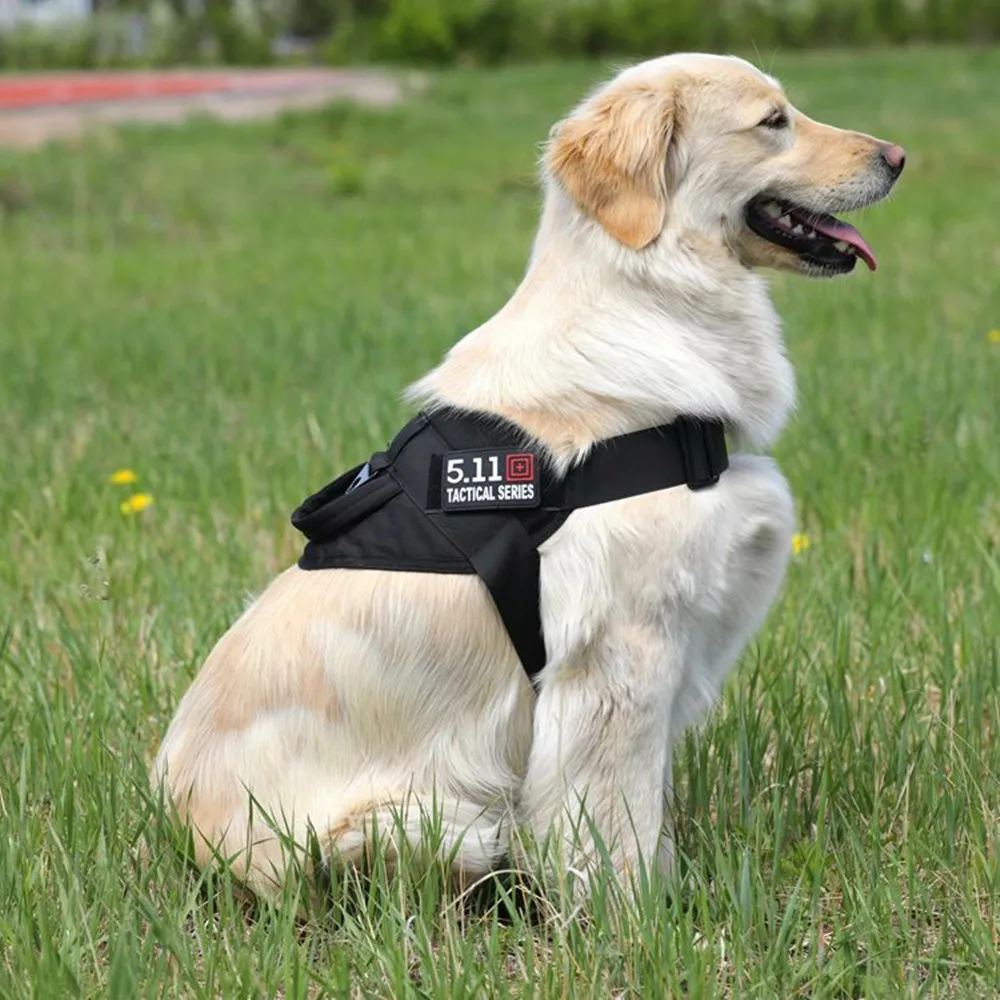 Arnés táctico militar para perros con mango para perros grandes y pequeños, servicio sin tirones, chaleco de entrenamiento, resistente, ajustable - imagen 5