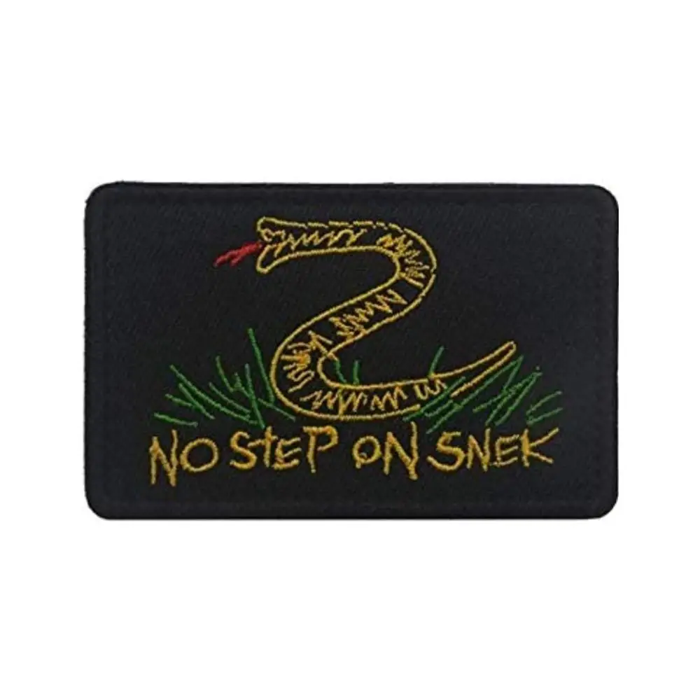 No Step on Snek bordado PVC parche brazalete insignia militar apliques de costura adorno parches decorativos tácticos - imagen 3