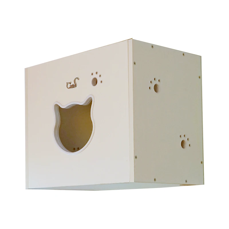 Muebles de madera para gatos montados en la pared, arena para gatos, suministros para gatos, juguete estable para gatos - imagen 5