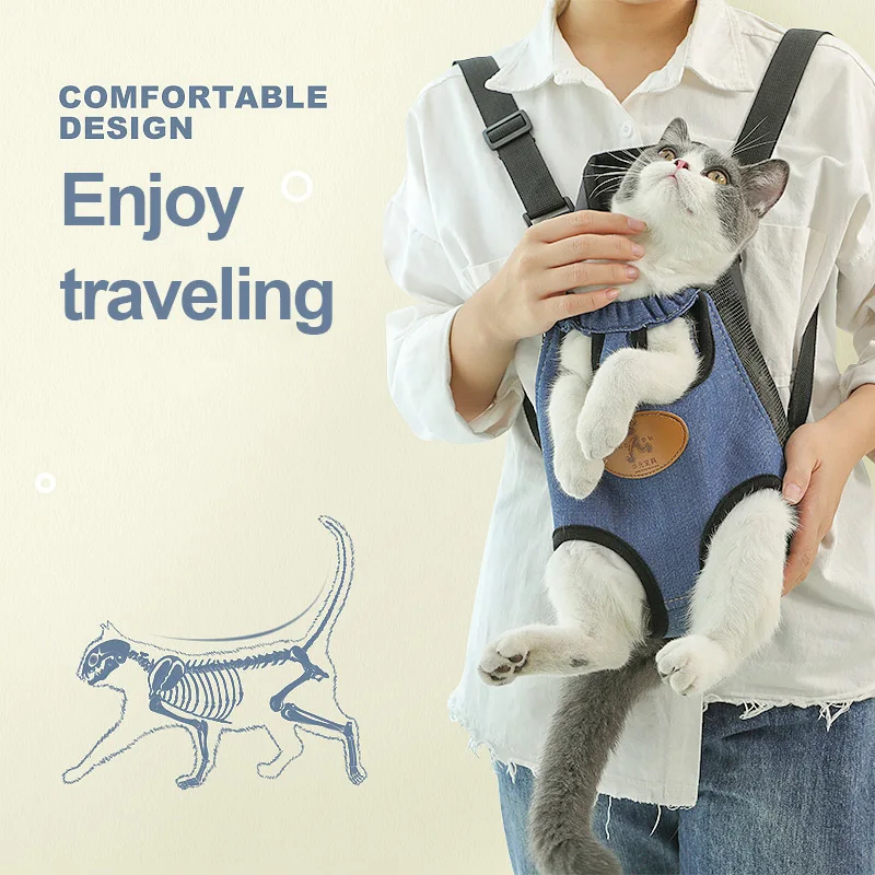 HOOPET-mochila de viaje para mascotas, bolso de hombro frontal para perros pequeños, gatos y Chihuahua, para viajes al aire libre, nueva moda - imagen 4