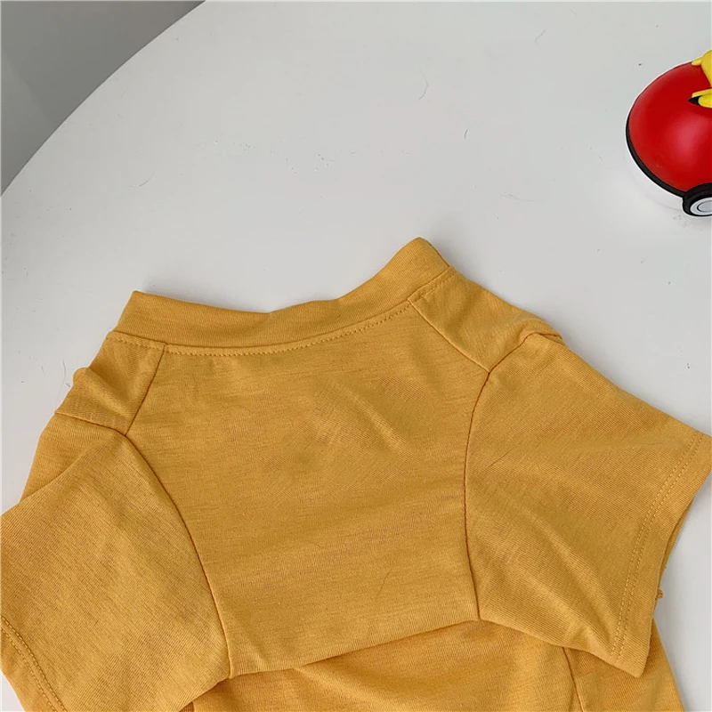 Ropa de verano para mascotas, camiseta de Bulldog Francés de algodón sólido para perros pequeños y medianos, accesorios para perros, suministros para mascotas, chaleco para gatos, camisas - imagen 5