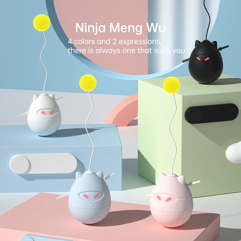 Juguete divertido para gato, vaso Ninja interactivo, juguete Teaser para mascotas con rotación y troquel, compañero inteligente para gatos - imagen 5