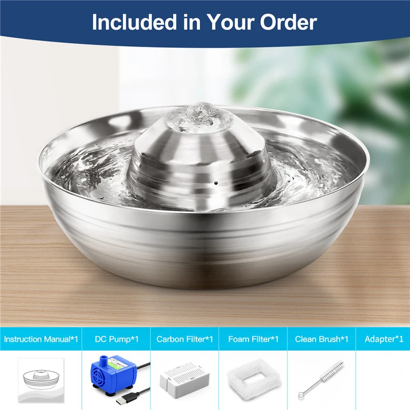 2L Pet Dog Cat Water Fountain Drinking Electric Automatic Water Feeder Dispenser Container For Dogs Cats Drink Bowl Drinker - imagen 3