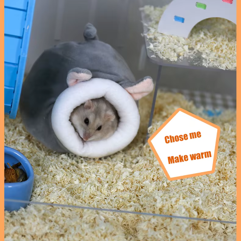 Nido de hámster cálido para invierno, cama de yurta, erizo, ratón, pollo, casa de algodón, camas de animales pequeños, cueva, ratones, ratas, cama de hámster - imagen 5