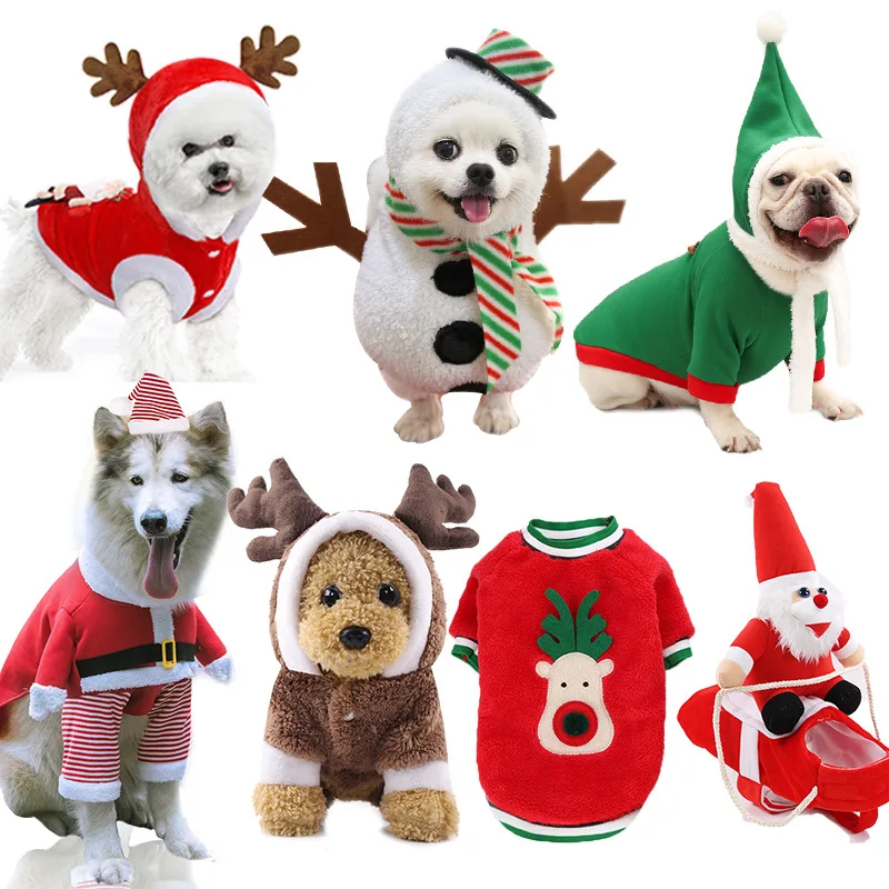 Ropa de dibujos animados de Halloween para perros pequeños, medianos y grandes, ropa de Navidad para mascotas, sudaderas con capucha para Chihuahua, abrigo de invierno para perros - imagen 2