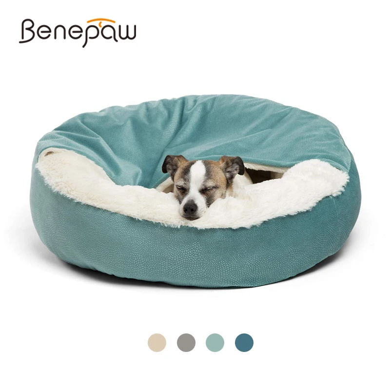 Cama ortopédica con capucha para perros pequeños – Cálida e impermeable - imagen 3