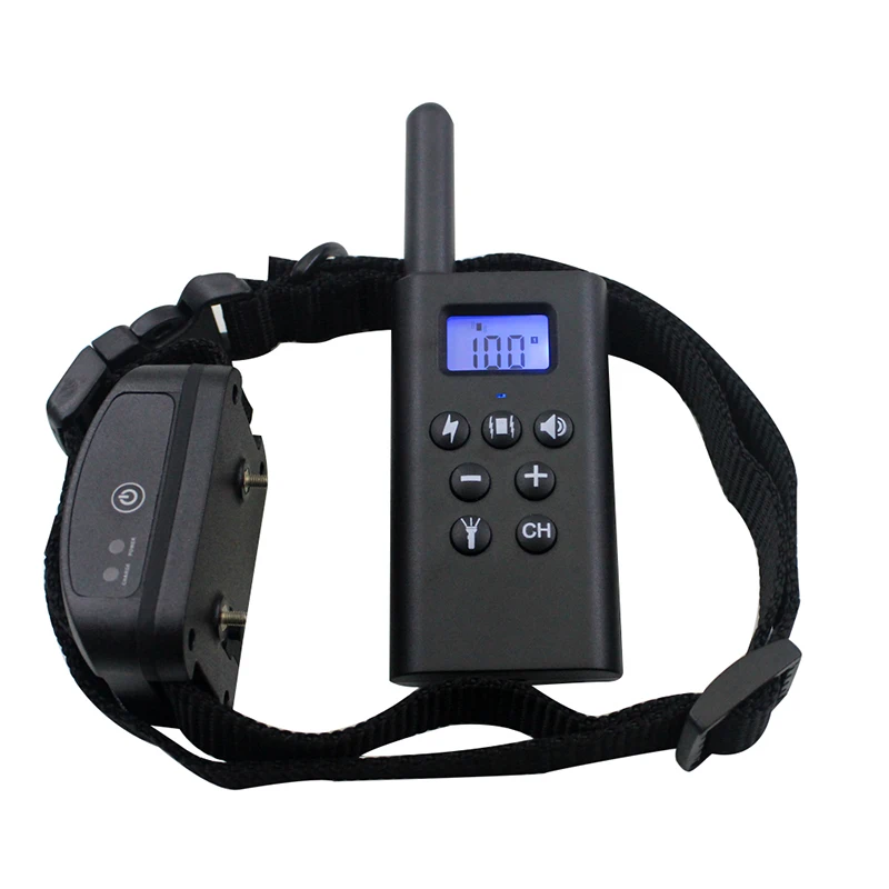 Collar de entrenamiento eléctrico para perros de 300m, Control remoto recargable para mascotas con pantalla LCD para dispositivo antiladridos con sonido de vibración y choque - imagen 4
