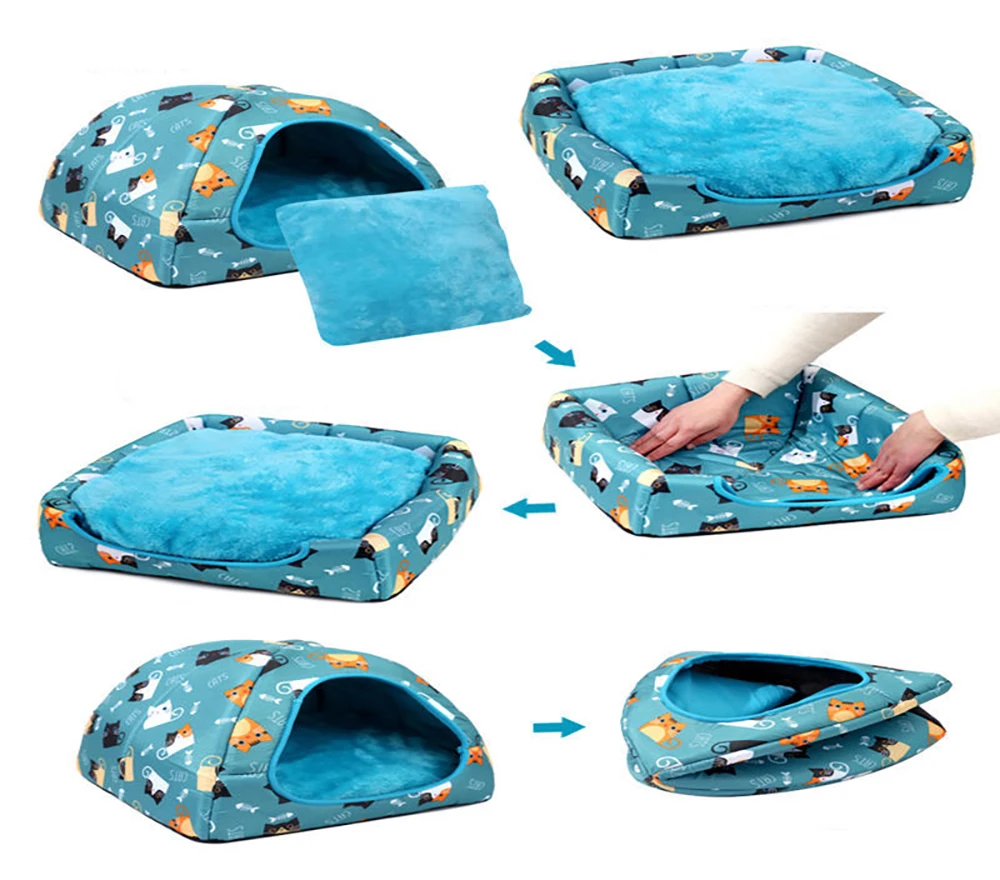 Cama cerrada 2 en 1 convertida en cama abierta