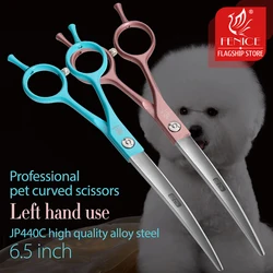 Tijeras de grooming para perro zurdas - Curvadas y rectas 16,5 cm