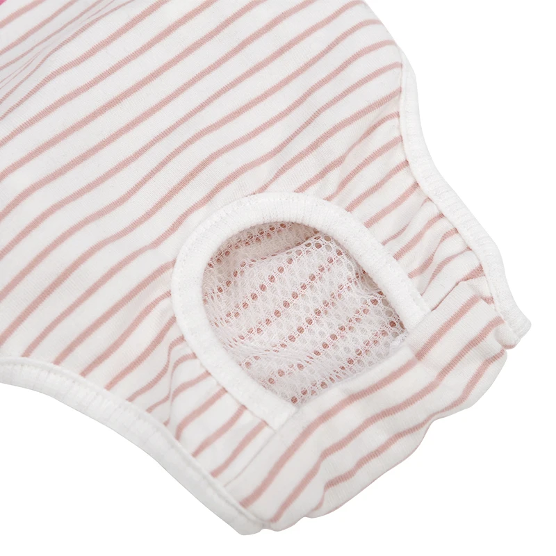 HOOPET-Pantalones sanitarios fisiológicos para perro, bragas lavables con pañal a rayas, ropa siamesa, producto de higiene para mascotas - imagen 4
