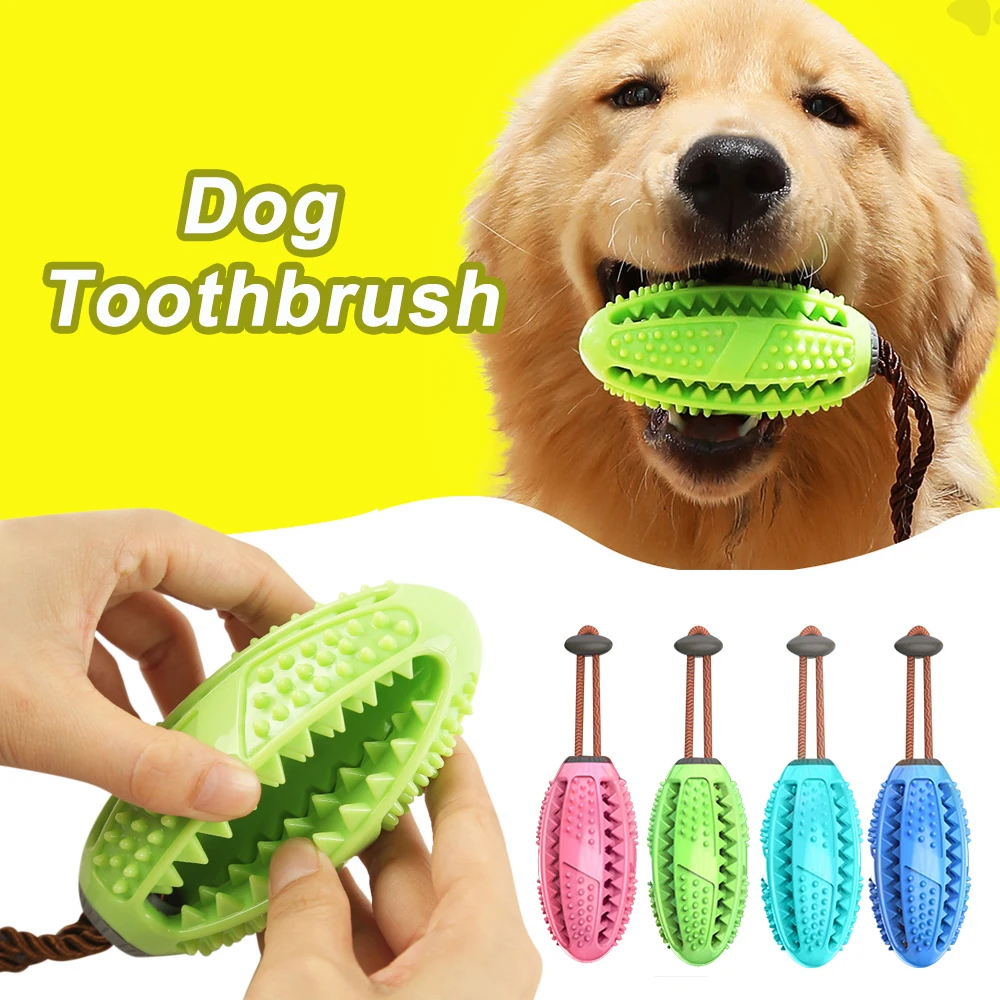 Pet Dog Toys Interactive Natural Rubber Ball Toy Funny Interactive Elasticity Clean Teeth Playing Moral Balls Dogs Chew Toys - imagen 2