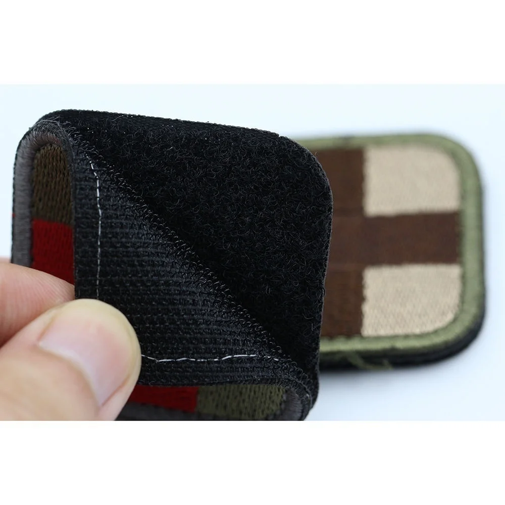 Parche bordado médico de Cruz Roja, insignia de brazalete, apliques de costura decorativos militares, adorno, parches tácticos - imagen 4