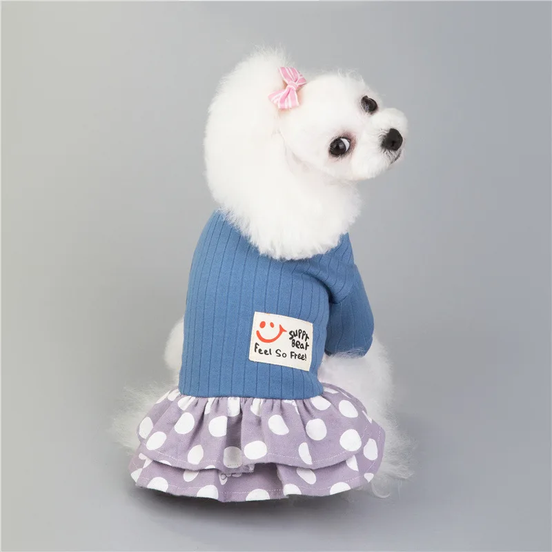 Ropa de diseño de lujo para perro, vestido para perros pequeños, ropa de algodón para niña para perro, Chihuahua, Bulldog Francés, 2021 - imagen 2
