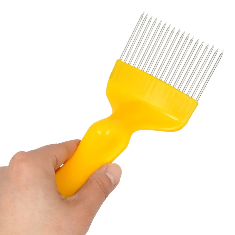 Tenedores para destapar miel de abeja, agujas rectas de 21 pines, elimina las colmenas, impurezas, accesorios de apicultura, peine rascador, herramientas de horquilla - imagen 5