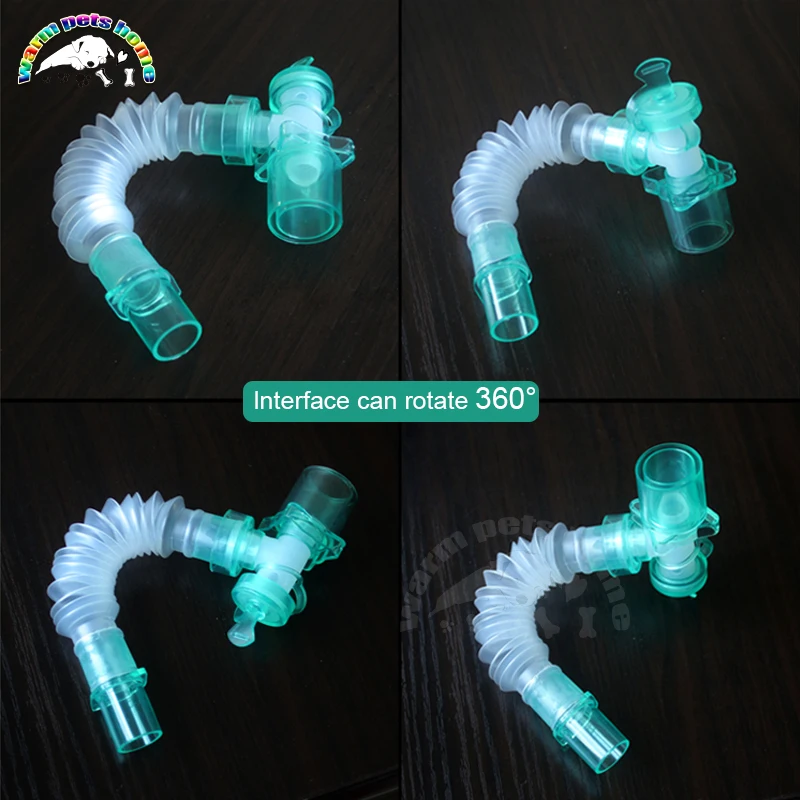 Tubo de extensión de rosca de circuito de respiración de anestesia desechable, tubo de succión retráctil, junta rotativa en forma de L, 10 Uds. - imagen 3