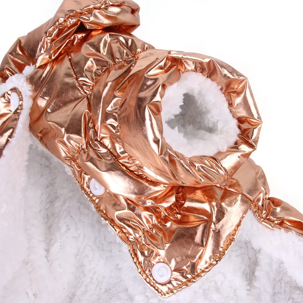 Ropa cálida para perro, abrigo de invierno para perros de dos pies, dorado y plateado, tallas s-xxl, para mascotas, Chihuahua, Pug, Bulldog francés, cachorro - imagen 3