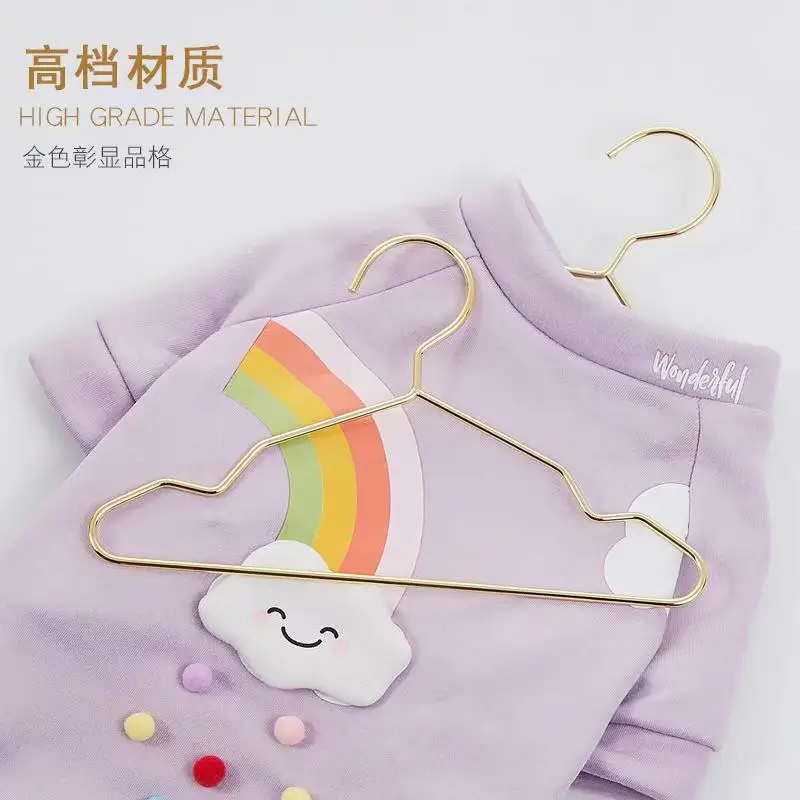 5 uds colgador de ropa para cachorros colgador para mascotas ropa dorada colgar ropa de moda gancho estante soporte de exhibición accesorios para mascotas gato - imagen 2