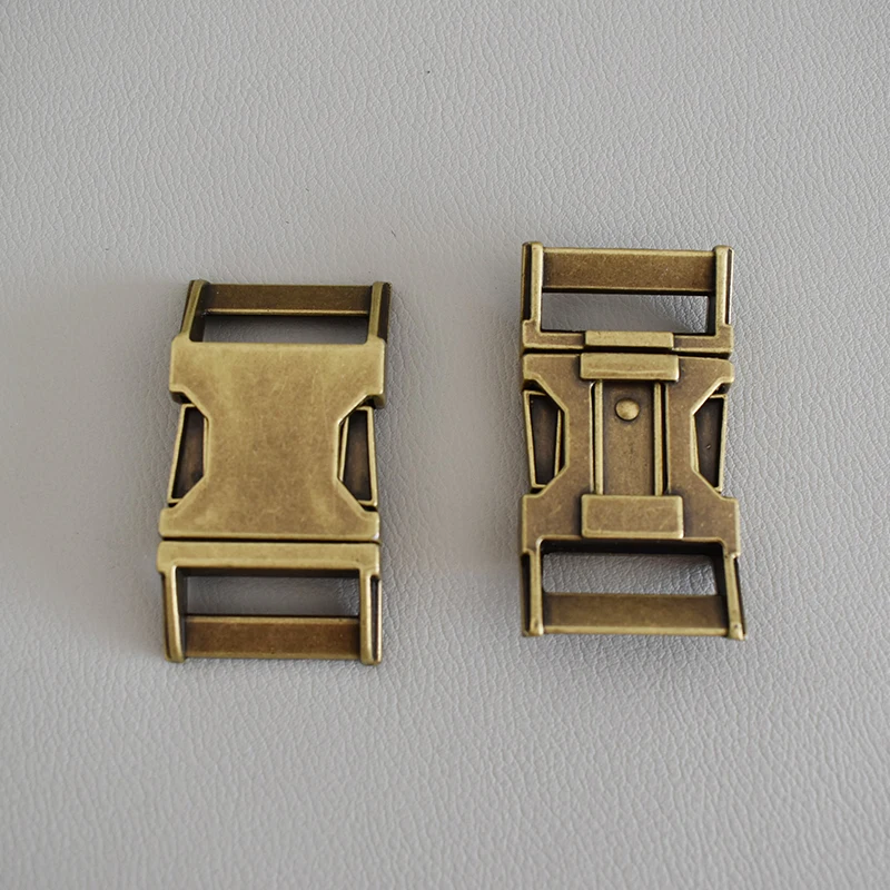 10 unids/lote hebilla de metal chapada hebilla de apertura lateral rápida kirsite para costura de 25mm fabricante de artesanía de cuero accesorios hechos a mano - imagen 3