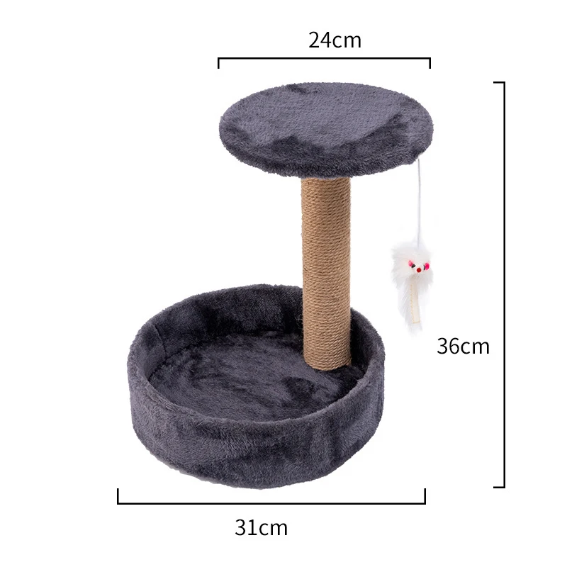 Poste rascador de madera para gatos, rascador para gatos, árbol trepador, muebles para casa, árbol trepador, Condo - imagen 4
