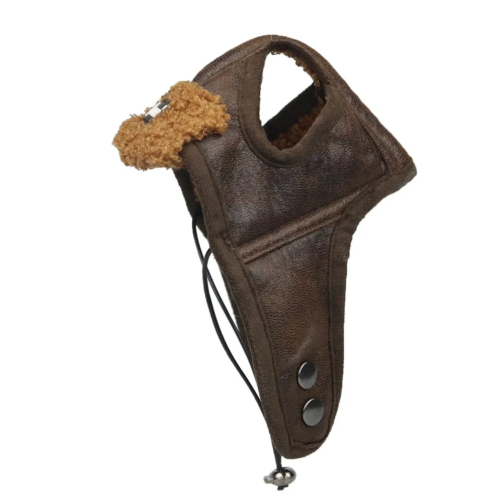 Chapeau de pilote coupe-vent pour petits, moyens et grands chiens, bonnet de neige pour chien, costume de cosplay pour animal de compagnie, style mignon, happator, automne et hiver - imagen 2
