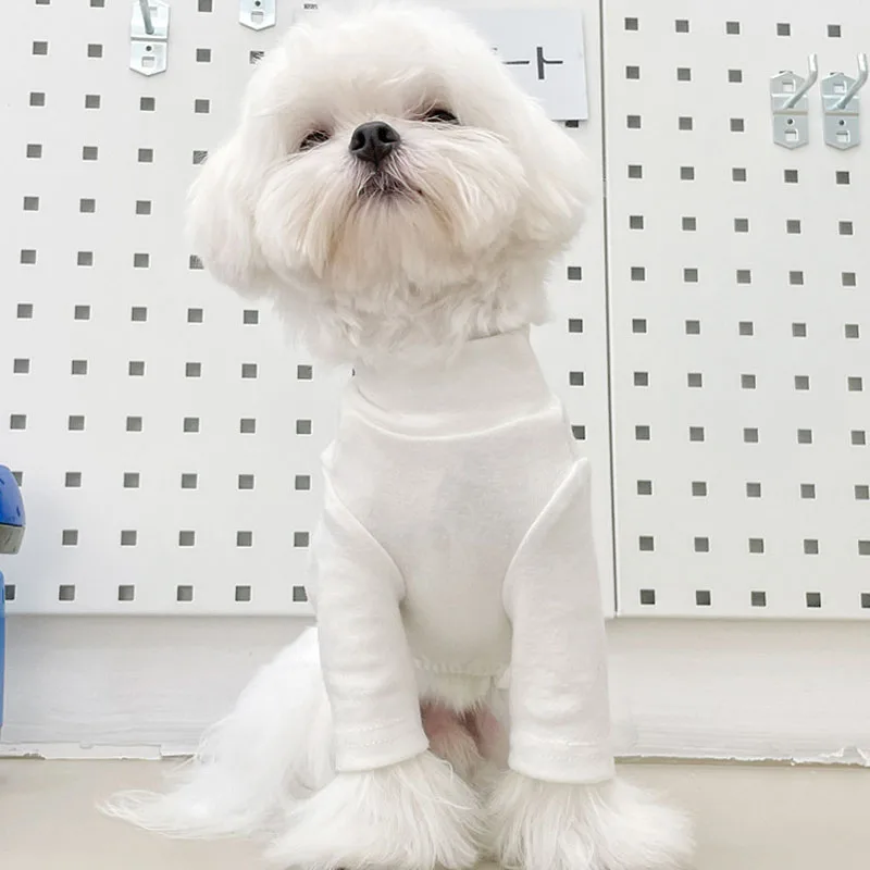 Ropa suave para gatos, camiseta para perros, Jersey, sudadera, suéter de cuello alto, camisa, ropa para mascotas para perros pequeños, Chihuahua, Bichon Pug, 5 tamaños - imagen 4