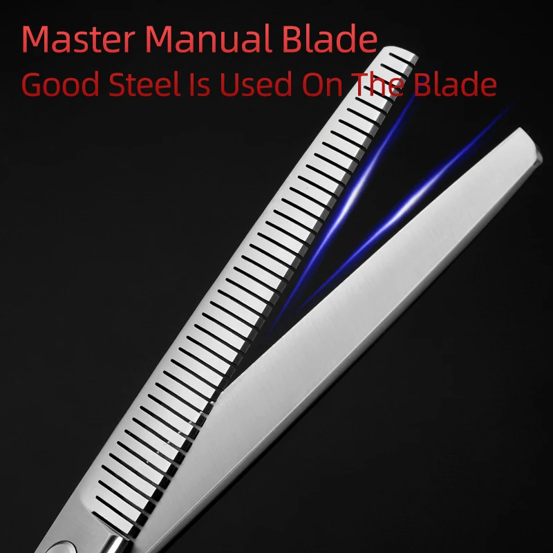 Tijeras profesionales para el cuidado de mascotas, tijeras de adelgazamiento de tipo abierto, tijeras de aseo de peluche de tacto integral para el cuidado de los animales - imagen 3