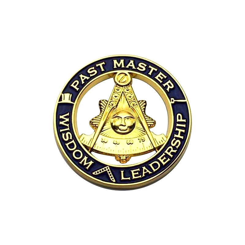 Alfileres de solapa masónicos con embrague de mariposa, broche maestro pasado 3D, insignias de regalos, 31,8mm