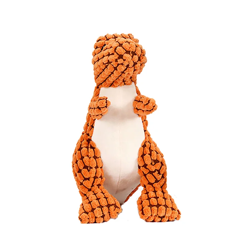 Mascotas perro masticar relleno divertido dinosaurio forma gatos lana de maíz juguete Vocal aplicar al entrenamiento ejercicio simulación Animal Chihuahua juguetes - imagen 4