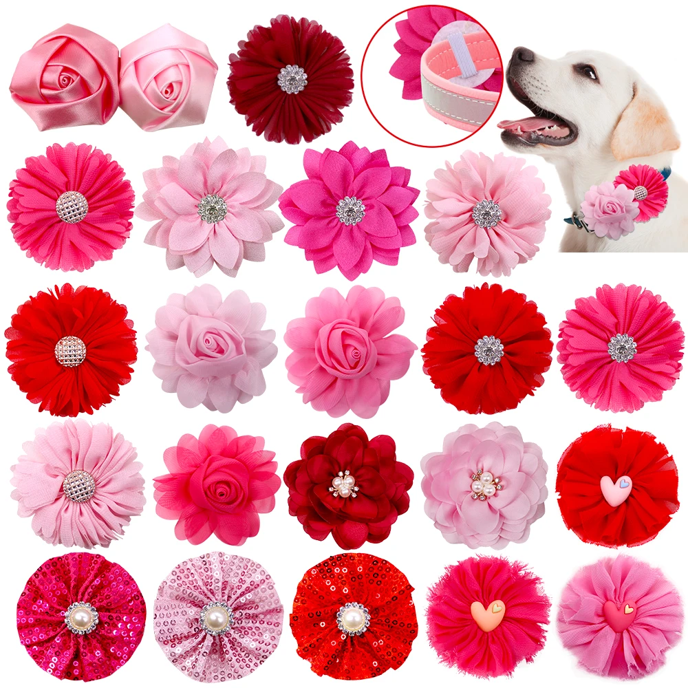 50 Uds. Pajaritas deslizantes para el Día de San Valentín, accesorios para Collar de perro, pajarita para perro pequeño, accesorios para perros pequeños de lujo