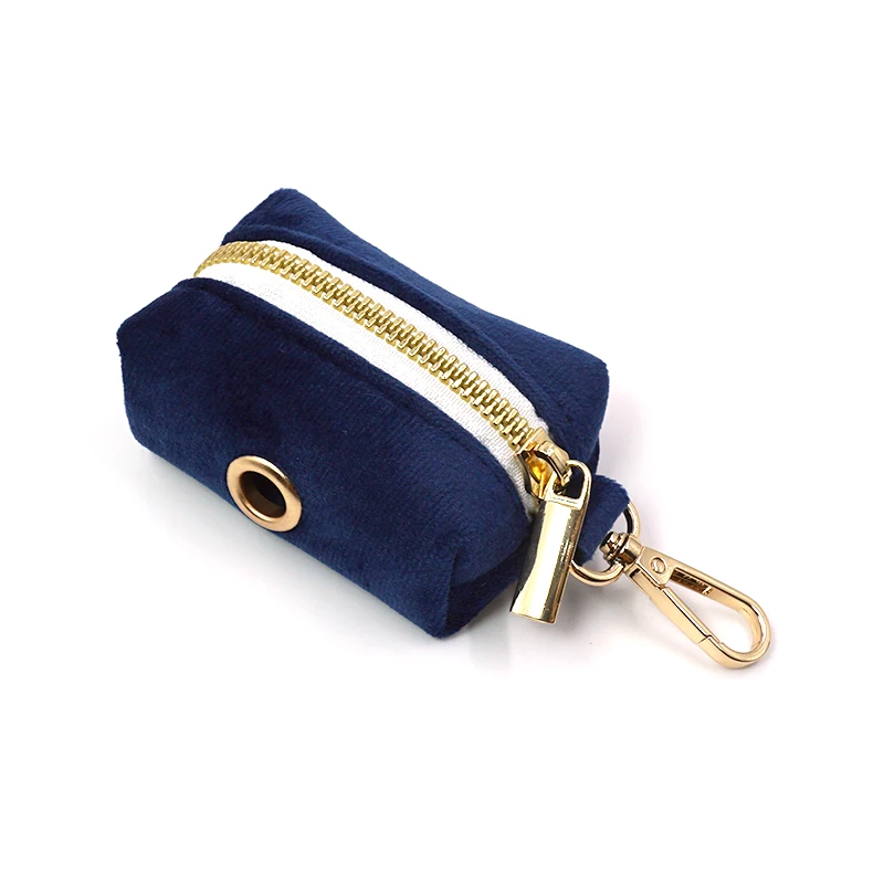 Deep Blue Velvet Personalized Dog Harness Luxury Designer Dog Collar Leash Set Bow Pet Collar with Walking Lead Pet Accessories - imagen 5