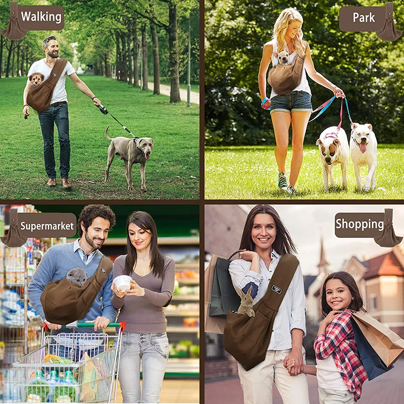 Benepaw-Correa de hombro ancha y cómoda para perros pequeños, gancho de seguridad para transportar mascotas, bolsa de transporte duradera para cachorros, de viaje - imagen 3