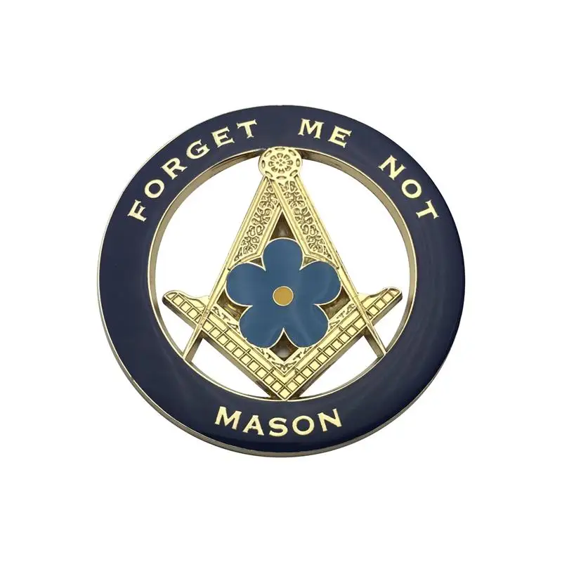 Emblema de coche masónico, albañil, camión automático, motocicleta, pegatina adhesiva, insignia negra y azul - imagen 2