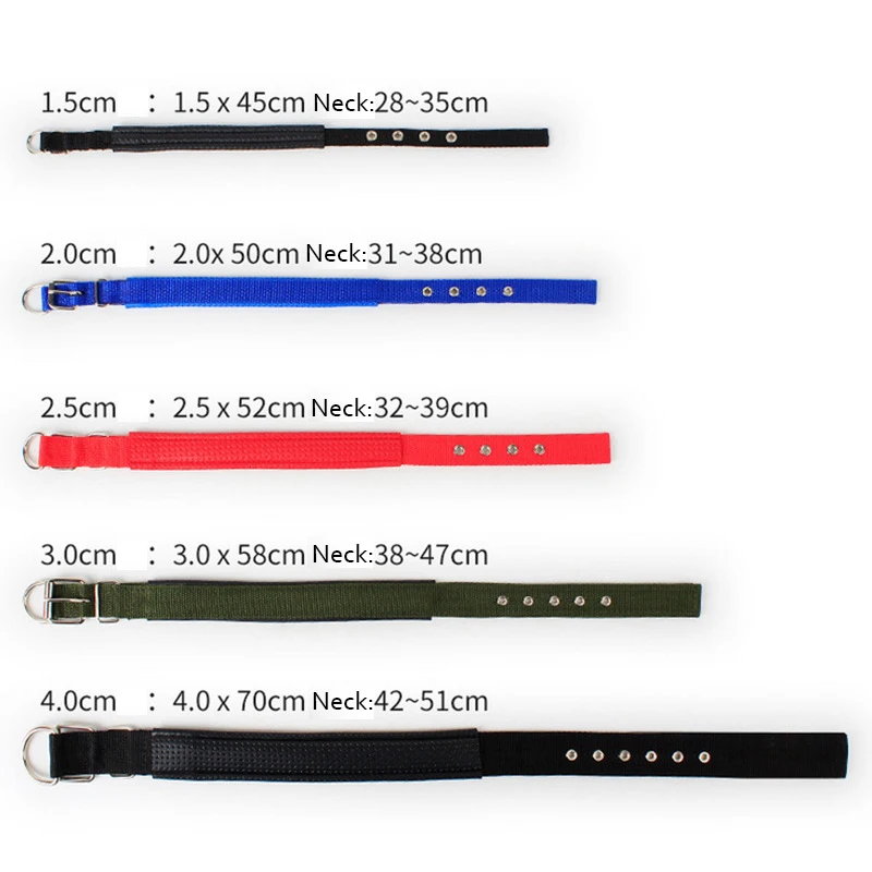 Collares para perros grandes y cachorros acolchados duraderos para perros pequeños y grandes, Collar de nailon ajustable, accesorios para mascotas, suministros para ruedas de galgo - imagen 4