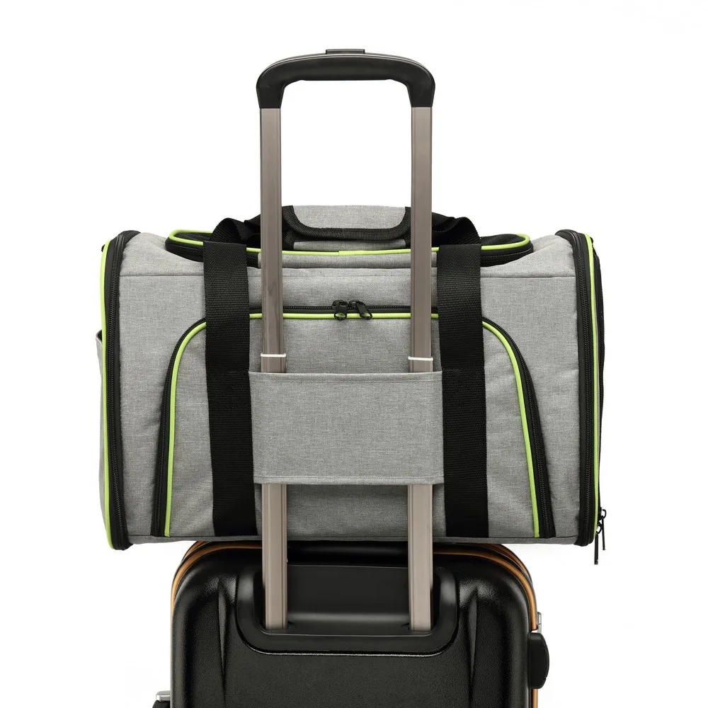 Expandable Pet Dog Cat Carrier Tote Soft Crate Airline Approved Kennel Car Vehicle Travel Two Side Expasion Easy Carry Luggage - imagen 5