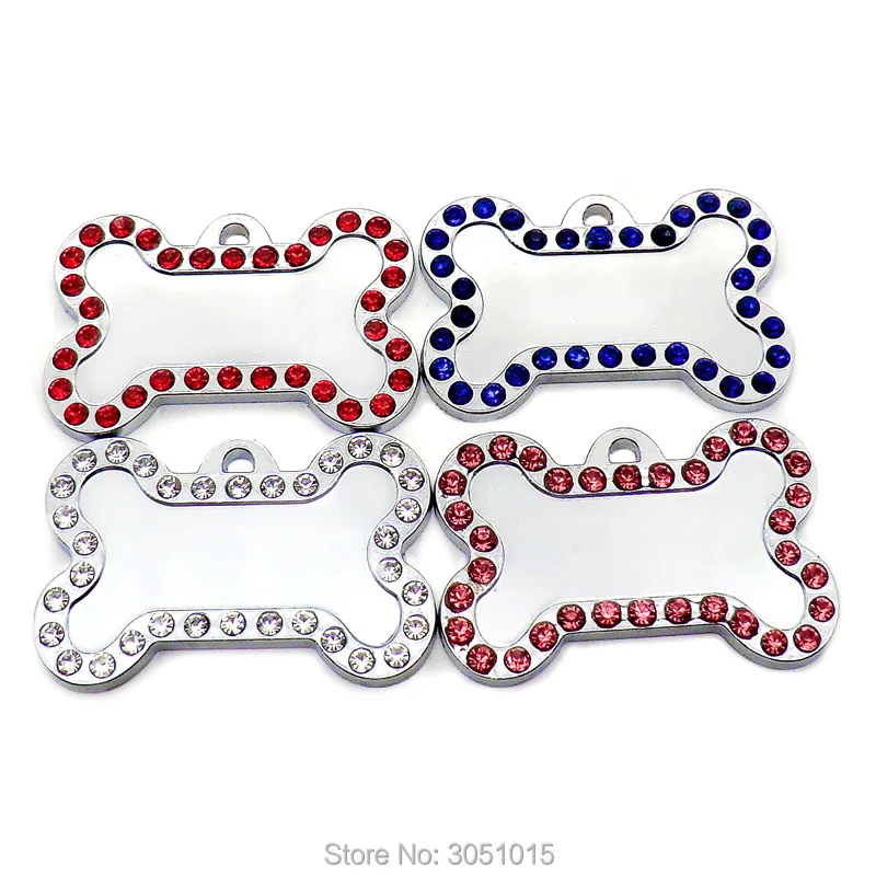 Placas identificativas con diamantes para perros - Etiquetas personalizadas - imagen 2