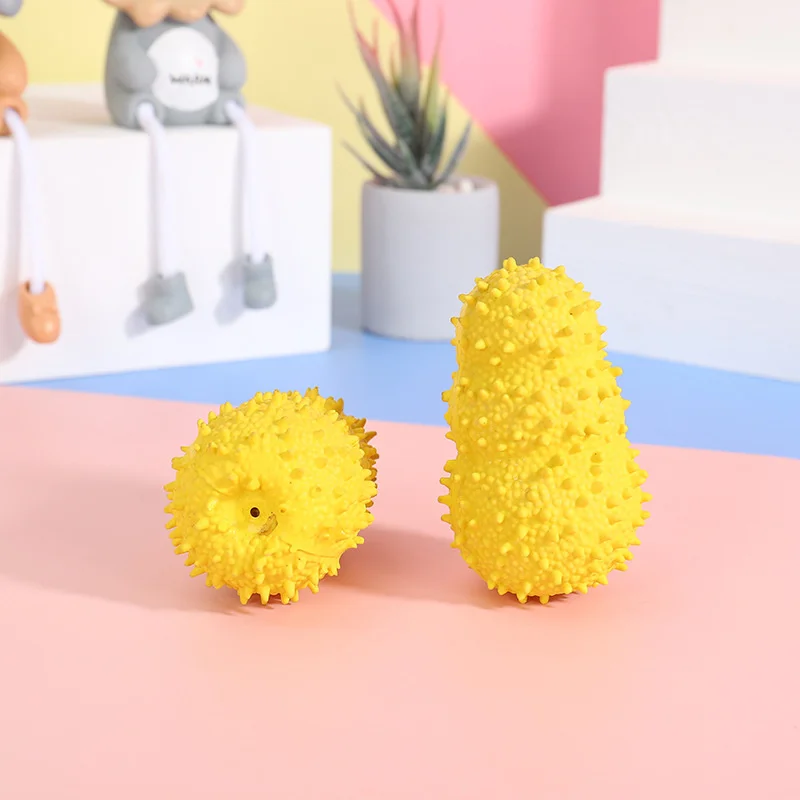 Juguete de goma de seguridad para perros pequeños, juguetes para masticar con hueso de Cactus, limpieza de dientes, accesorios para mascotas - imagen 5