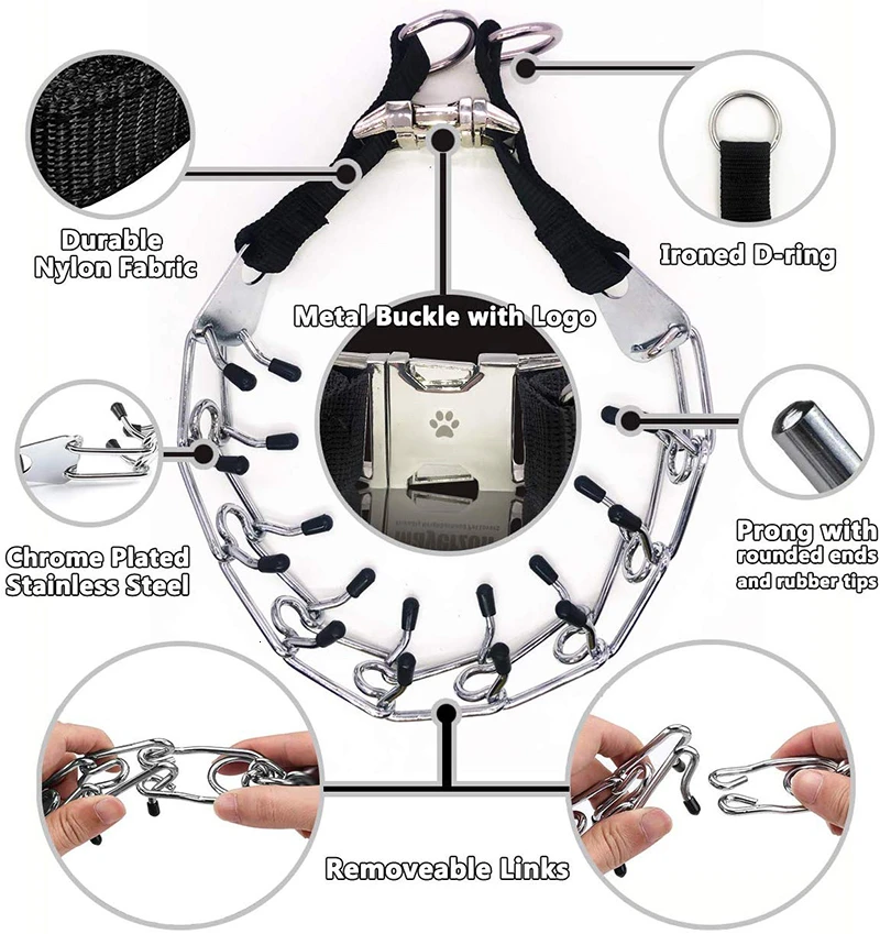 Benepaw-Collar de entrenamiento para perros, accesorio ajustable con puntas cómodas, ideal para perros medianos y grandes, Pastor Alemán, Pitbull - imagen 2