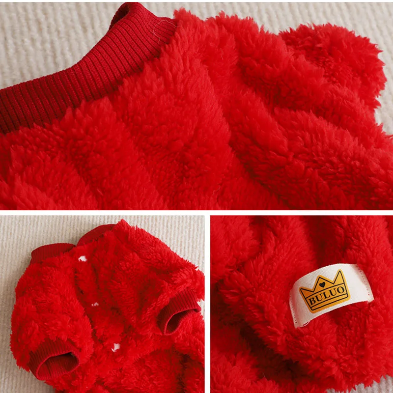 Ropa de invierno para perros, pijamas de lana para perros, cachorros, mono todo en uno para mascotas, monos para perros pequeños y medianos, traje para perros Chiwawa - imagen 5