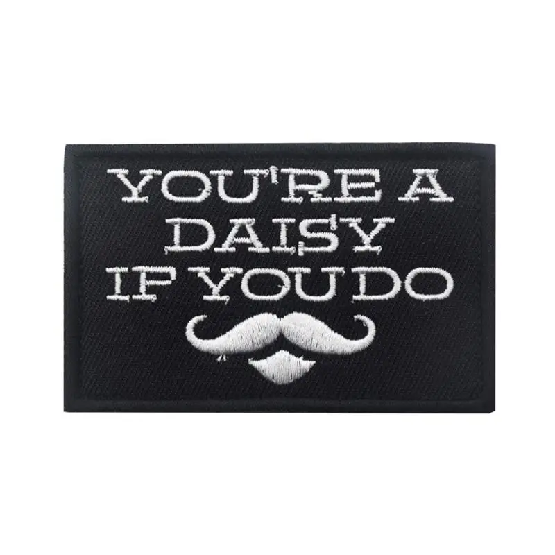 Parche bordado de Calavera, calcomanía con eslogan militar, logotipo divertido, operador del ejército, parches tácticos de gancho y bucle - imagen 3