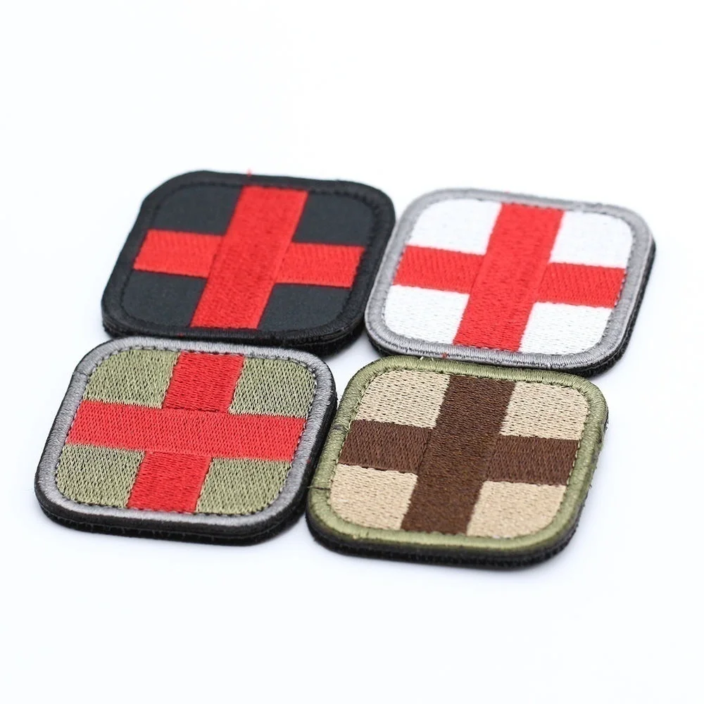 Parche bordado médico de Cruz Roja, insignia de brazalete, apliques de costura decorativos militares, adorno, parches tácticos - imagen 5